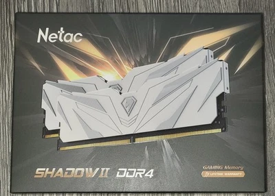32GB DDR4 3200MHz (2×16GB) – Netac SHADOW II WHITE - NEW & SEALED