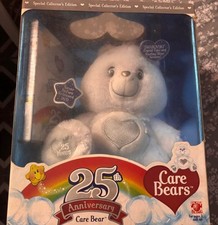 NEW Care Bears 25th Anniversary Bear with DVD w/Swarovski Crystal Eyes; Sealed