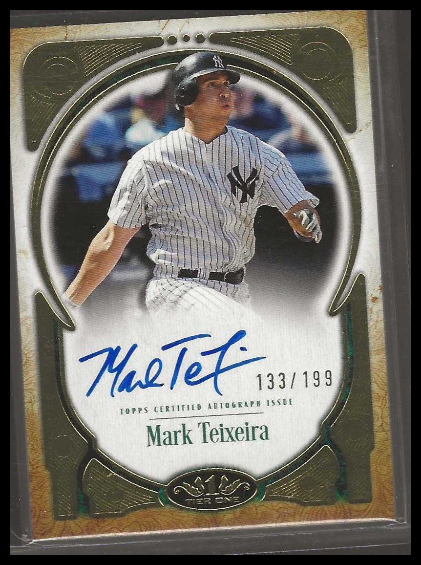 2026 Topps Tier One #PPA-MT Mark Teixeira Prime Performers Autographs #/199