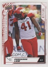 2020 Upper Deck CFL Red 77/165 Cordarro Law #85 z6b