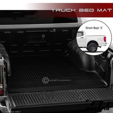 For 2019-2023 Ford Ranger 5 Ft Blk Rubber Diamond Truck Bed Rug Floor Mat Liner