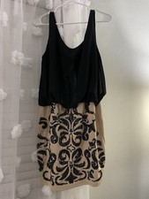 Papillon Cocktail Evening Party Dress  Sequins Size Medium Open Back medium