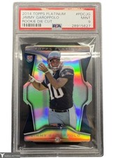 2014 Topps Platinum PDC-JG Jimmy Garoppolo Rookie Die Cut Card PSA 9 MINT
