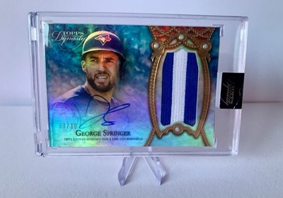 2022 Topps Dynasty Autograph Patches George Springer #Dap-Gs1 /10 Blue Jays