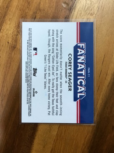 2025 Topps Chrome Corey Seager #FAN-11 Fanatical SSP Case Hit Rangers - Bild 2 von 2