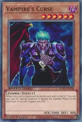 Vampire's Curse - SGX3-ENC08 - Common - 1st Edition - Heavily Played