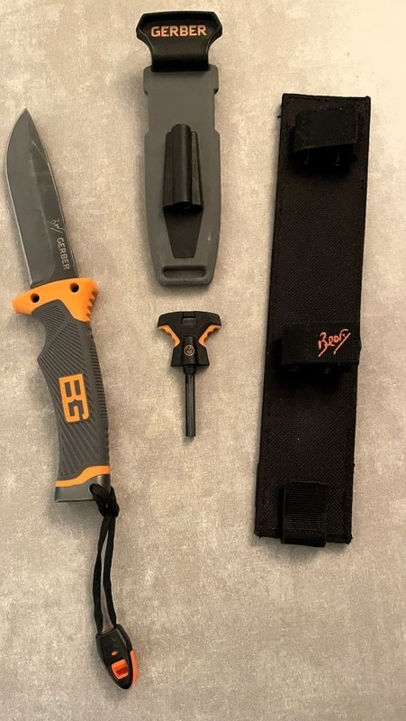 GERBER BEAR Grylls Ultimate Survival Knife with Sheath and Fire Starter