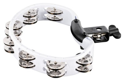 Meinl HTMT2WH Headliner Mountable Tambourine Schellenkranz Weiß Stahl Jingles