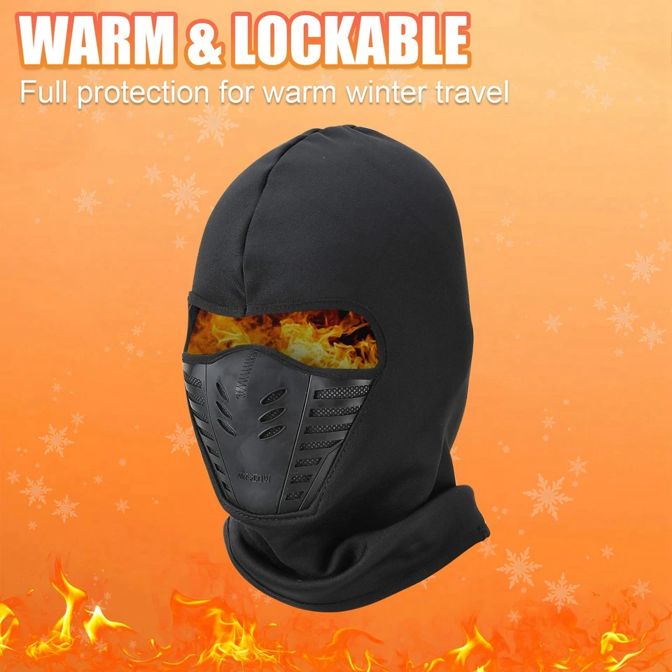 Winter Balaclava Ski Mask, Outdoor Thick Fleece Face Mask Windproof Cold Weather - Image 2 of 4