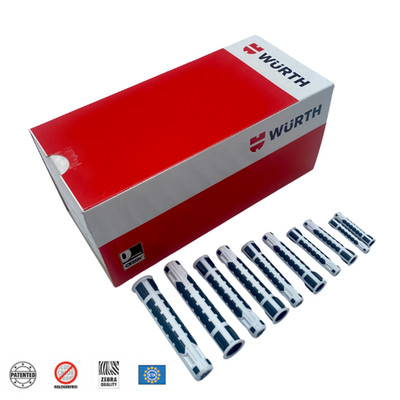 Würth Allzweckdübel Shark Twist 6 8 10 12 14mm 8-Fach Verknotet Universal Dübel