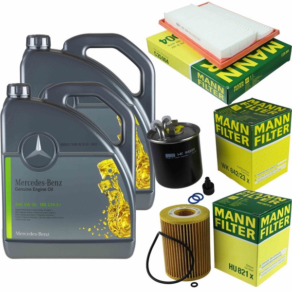 Inspektionspaket 10L MB 5W-30 229.51 FüR Mercedes W164 ML 320 CDI S211 E 280-image