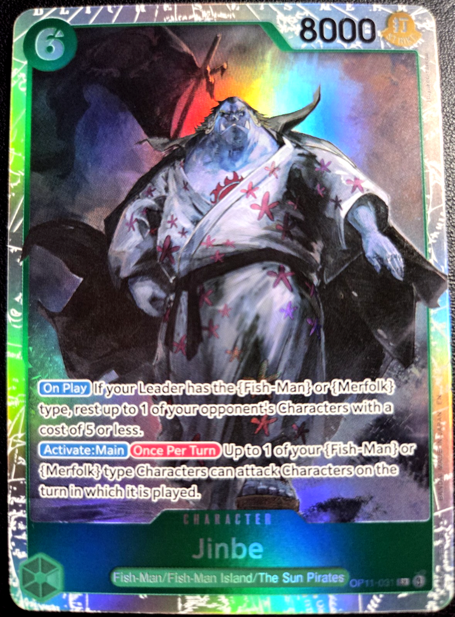 jinbe OP11-031 SR ONE PIECE Tcg Card Game NM GREEN | eBay