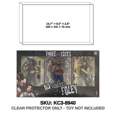 Protector For Mattel WWE Ringside Exclusive Three Faces Of Foley 3-Pack