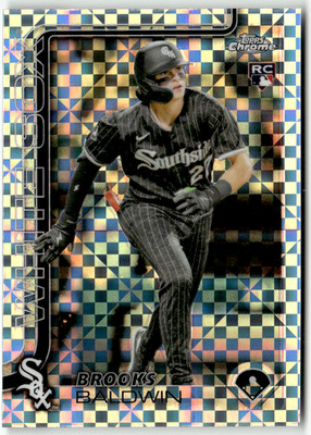 2025 Topps Chrome MLB No. 3 Brooks Baldwin Rookie Checkerboard Refractor