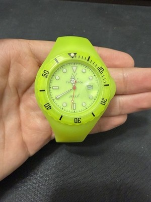 NEW ToyWatch Jelly Disco Neon Yellow T90028 Watch NIB w/ Box & Papers