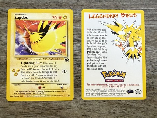 Zapdos Promo 23/23 1999 WOTC 70 HP Brand New NM