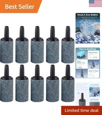 10 Pack of 1 Inch Aquarium Air Stones - Enhance Your Fish Tank Oxygen Levels