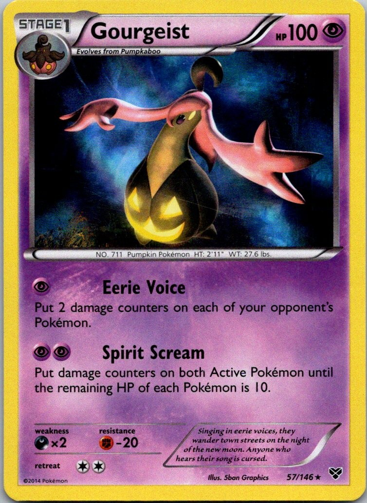 Gourgeist 57/146 XY Pokemon TCG Holo R NM