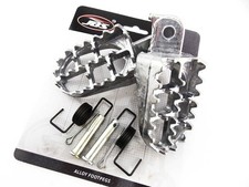 YAMAHA MX125 74-77 JBS SILVER FOOT PEG SET LEFT RIGHT PAIR FOOTPEGS REST