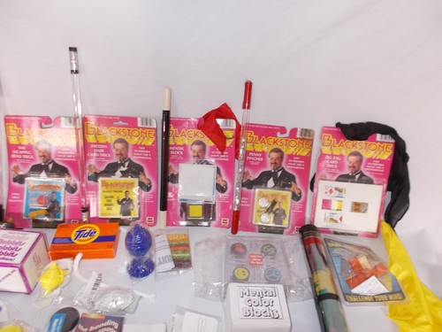 BLACKSTONE MAGICIAN MAGIC TRICKS + ILLUSIONS, NOVELTY ITEMS, PROPS LOT #A-30