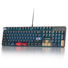 Full Size Mechanical Gaming Keyboard Red Switch RGB Backlit 104 Keys Wired