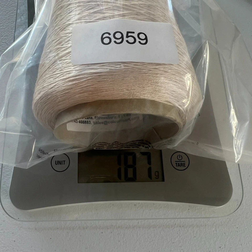 150g ColourMart Cone 3/80 NM 100% Silk Thread Color Pale Camomille - Image 4 of 4