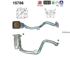 AS Katalysator 15786 für PEUGEOT PARTNER Großraumlimousine 306 Break 7E N3 N5 7A