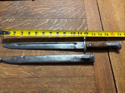 Brazilian 1924 Mauser Bayonet With Scabbard Belgian Made
