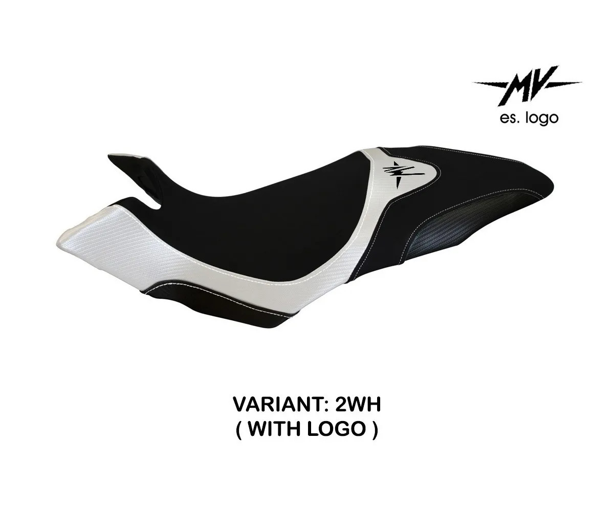Seat saddle cover Aosta 1 White (WH) TPZ MV AGUSTA DRAGSTER 800 2014 2018 qF