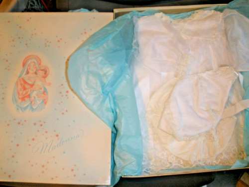 Vintage Madonna Christening Set in Original Box