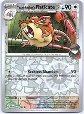 Team Rocket's Raticate 148/182 Common Destined Rivals Pokemon Reverse Holo NM