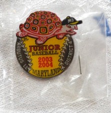 Junior League Baseball Lapel Pin Turtle MARYLAND MD D4 Arbutus
