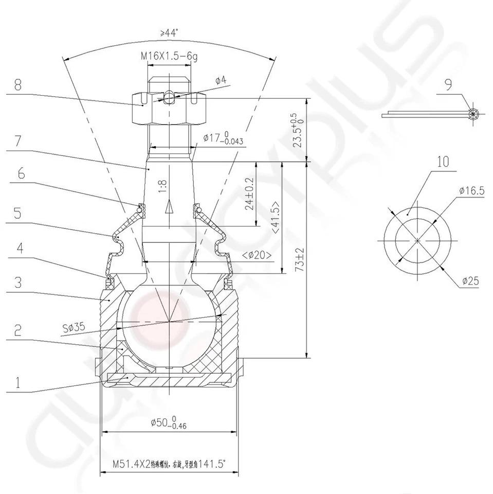 For Dodge D350 D200 D350 10Pcs Front Ball Joints Center Link Idler Arm Steering - Image 3 of 4