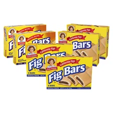 Little Debbie Fig Bars, 6 Boxes, 48 Wrapped Chewy Cookies with Real Fig Filling