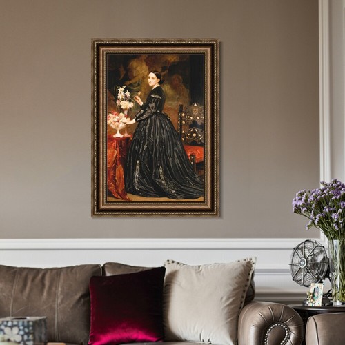 Framed Canvas Print Mrs James Guthrie by Frederick Leighton Wall Art Home Decor - Picture 2 of 16