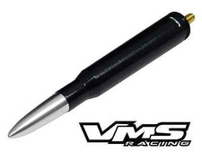 Vms 50 Caliber Bullet Style Aluminum Replacement Short Antenna Black Silver Vms 50 Caliber Bullet Style Aluminum Replacement Short Antenna Black Silver