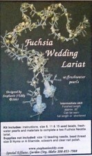 Fuchsia Wedding Lariat Beading Kit - by Stephanie Eddy - 32 inches