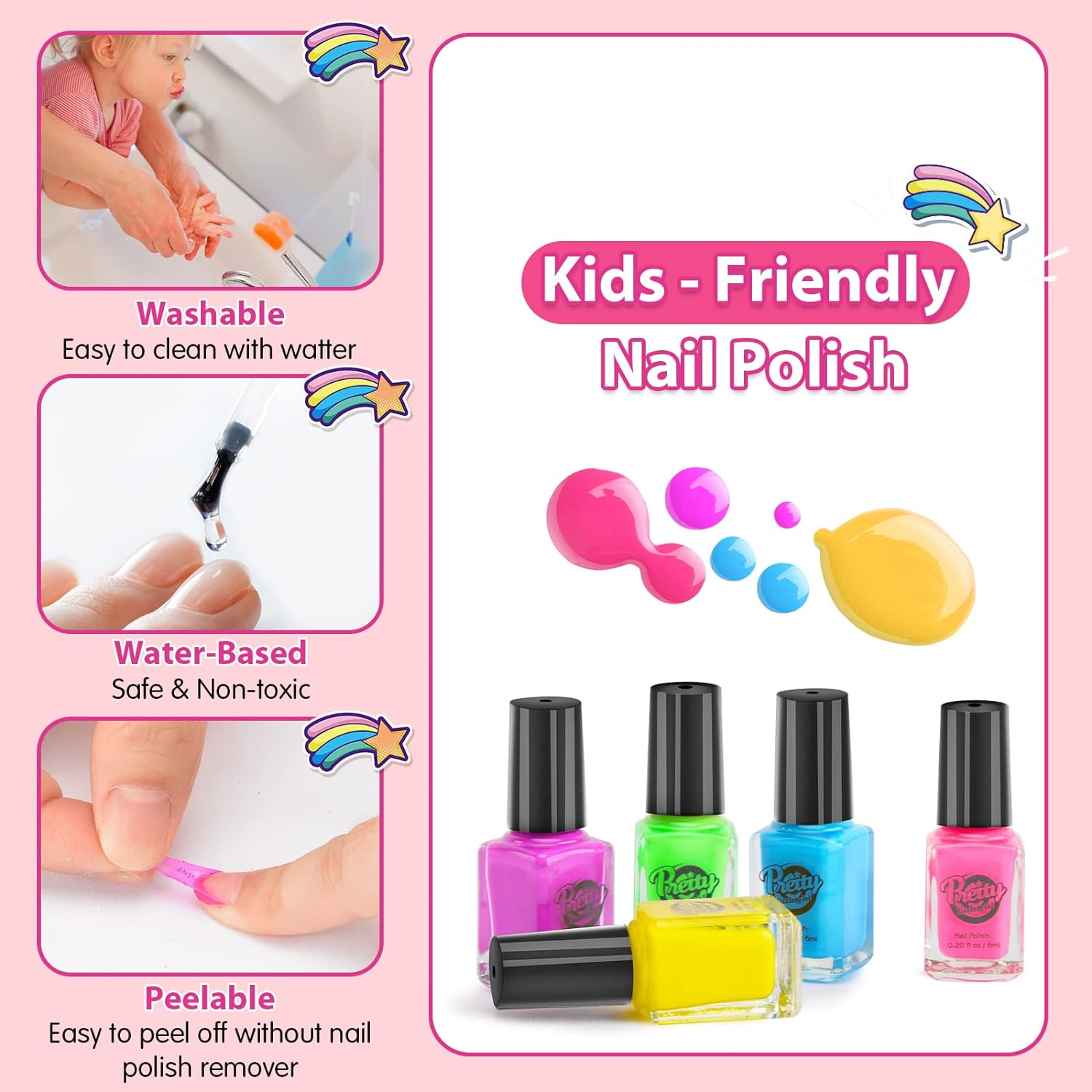 Kids Nail Polish Makeup Sets Gifts for Girls Nail Varnish Set Nail Art Kit eBay