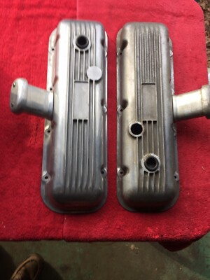 Vintage Big Block Chevy Aluminum Valve Covers With Breathers 396 427