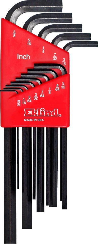 Eklind Hex Wrench Key Set 22pc Black Finish Metric 1.5-10 SAE .05-3/8 USA 10222 - Image 3 of 4