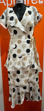 Chi Chi Wrap Ruffle Spot Print Midi Dress, Size 12, BNWT, RRP £64, B123