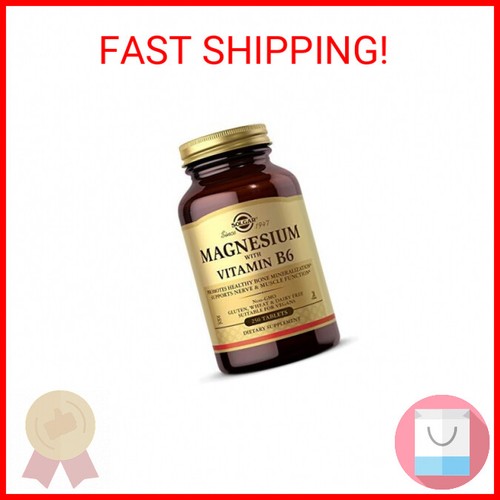 Solgar Magnesium with Vitamin B6, 250 Tablets - Promote Healthy Bone Mineralizat