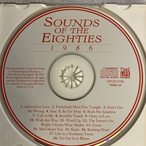 Sounds of the Eighties 80's : 1986 Audio CD | eBay