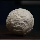 ivory Fruit Embossed Dragon And Phoenix Health Care Ball Pair 5cm For Male — photo 2