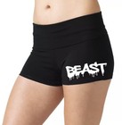 Junior's Dripping Beast Yoga Shorts Black Booty Dance Gym Workout  Small — photo 5