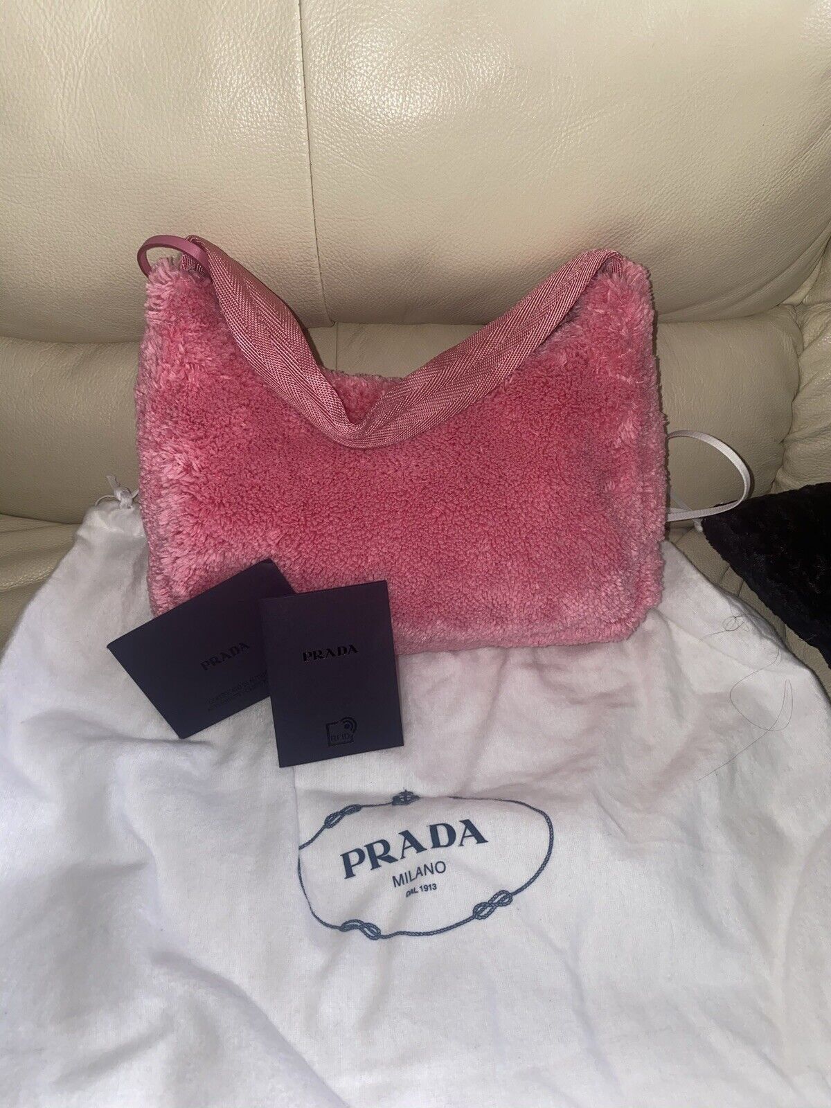 NEW $1390 Prada Pink Re-Edition 2000 Terry Mini Bag/Purse | eBay