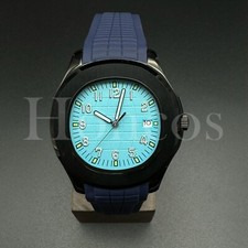 Custom Made PP Style Watch NH35 Automatic Movement Aquanaut L/BL Dial BK Case DB