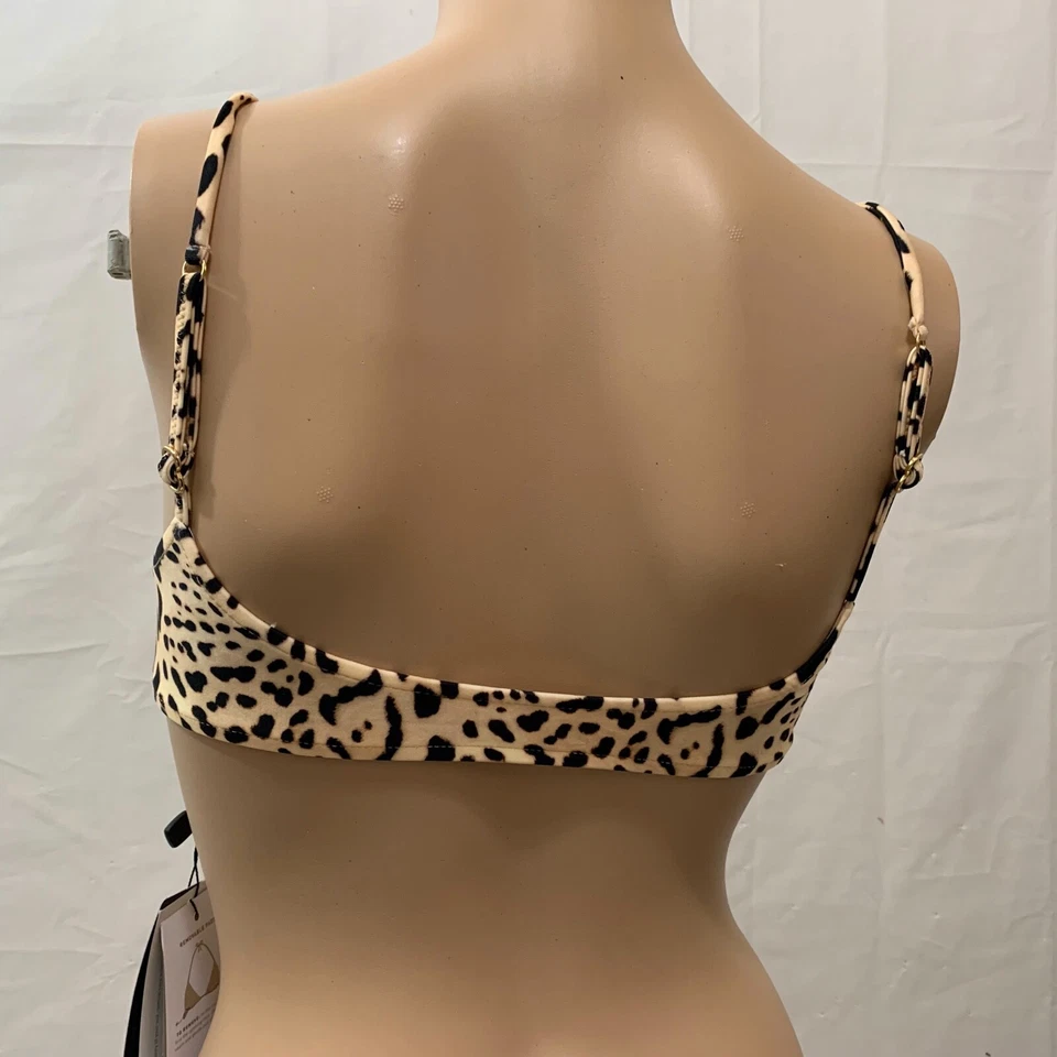 ViX PAULAHERMANNY Mujeres Nuevo con Etiquetas Paola Luli Bikini Traje de Baño Top en Leopardo Talla L Foto 4 de 4