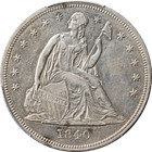 1840 Seated Liberty Dollar Pcgs Au Detail Nice Eye Appeal Nice Strike