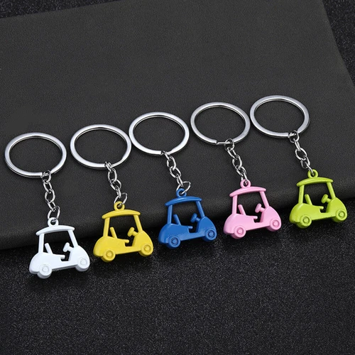 1pc Fashionable Hot Selling Alloy Golf Cart Neutral Fun Gift Keychain - Imagen 5 de 35